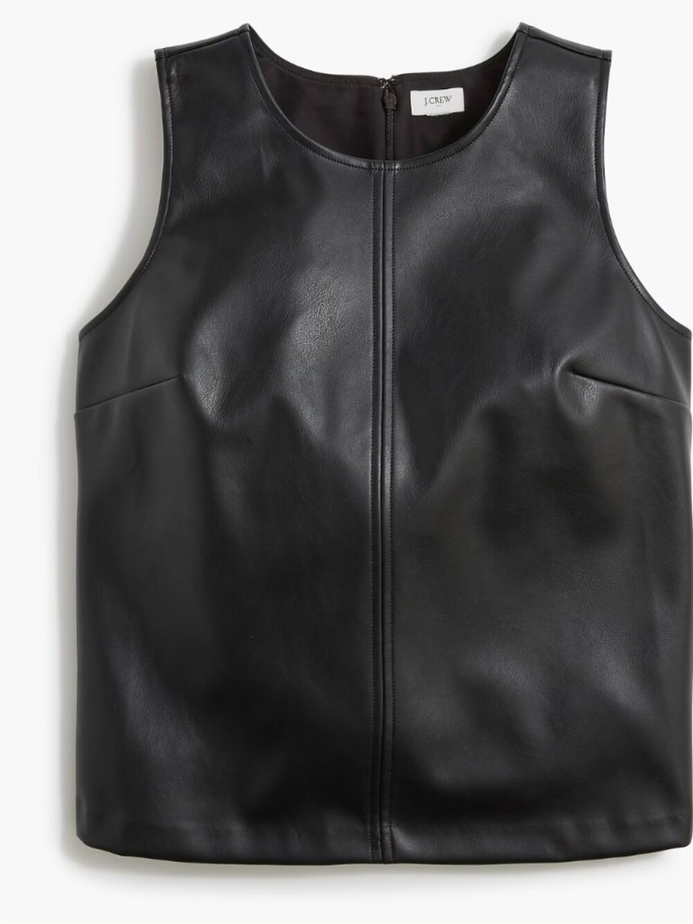 J. Crew Factory Faux Leather Shell in Black size M NWT